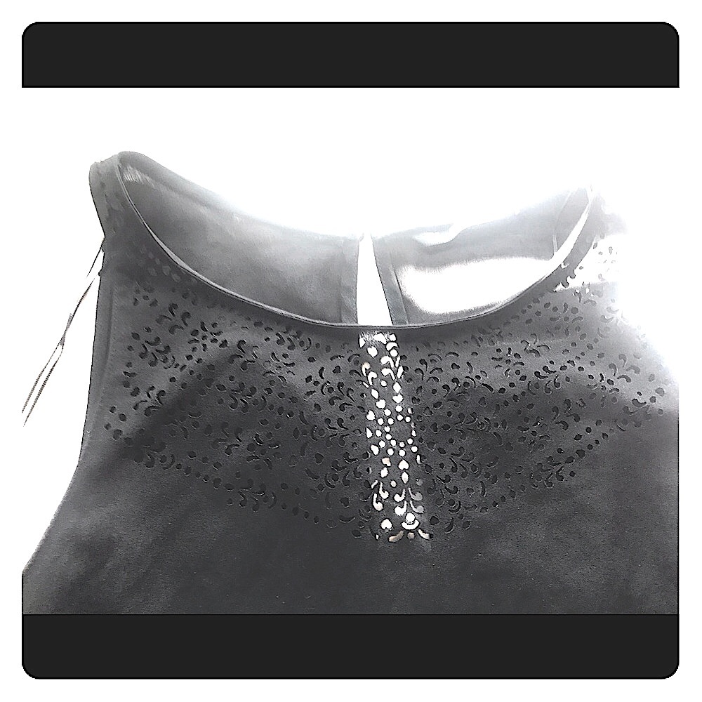 🌑🖤 cropped + sheer fringe top